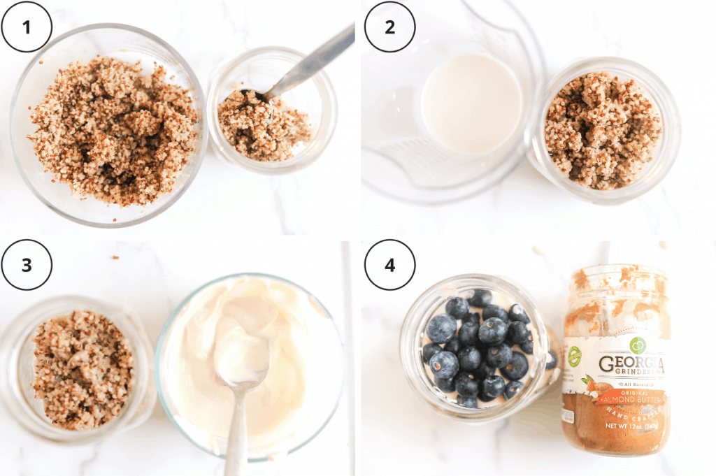 steps for making plant based breakfast