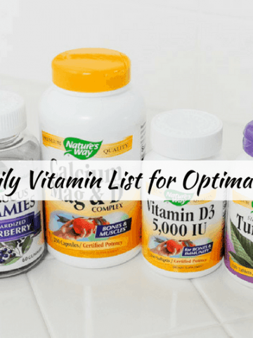 daily list of vitamin for womens health