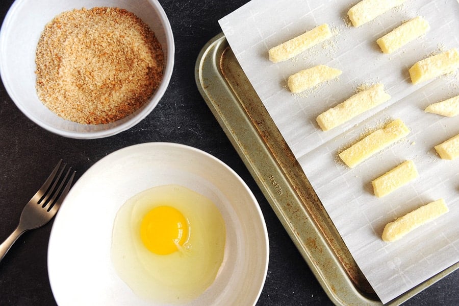 Keto cheese sticks are a low carb appetizer that is easy to make in the air fryer. Keto appetizer idea for the holidays that everyone will eat.