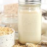 homemade oat milk recipe. how to make diy oat milk for a smoothie, latte, creamer, ice cream, or chia pudding