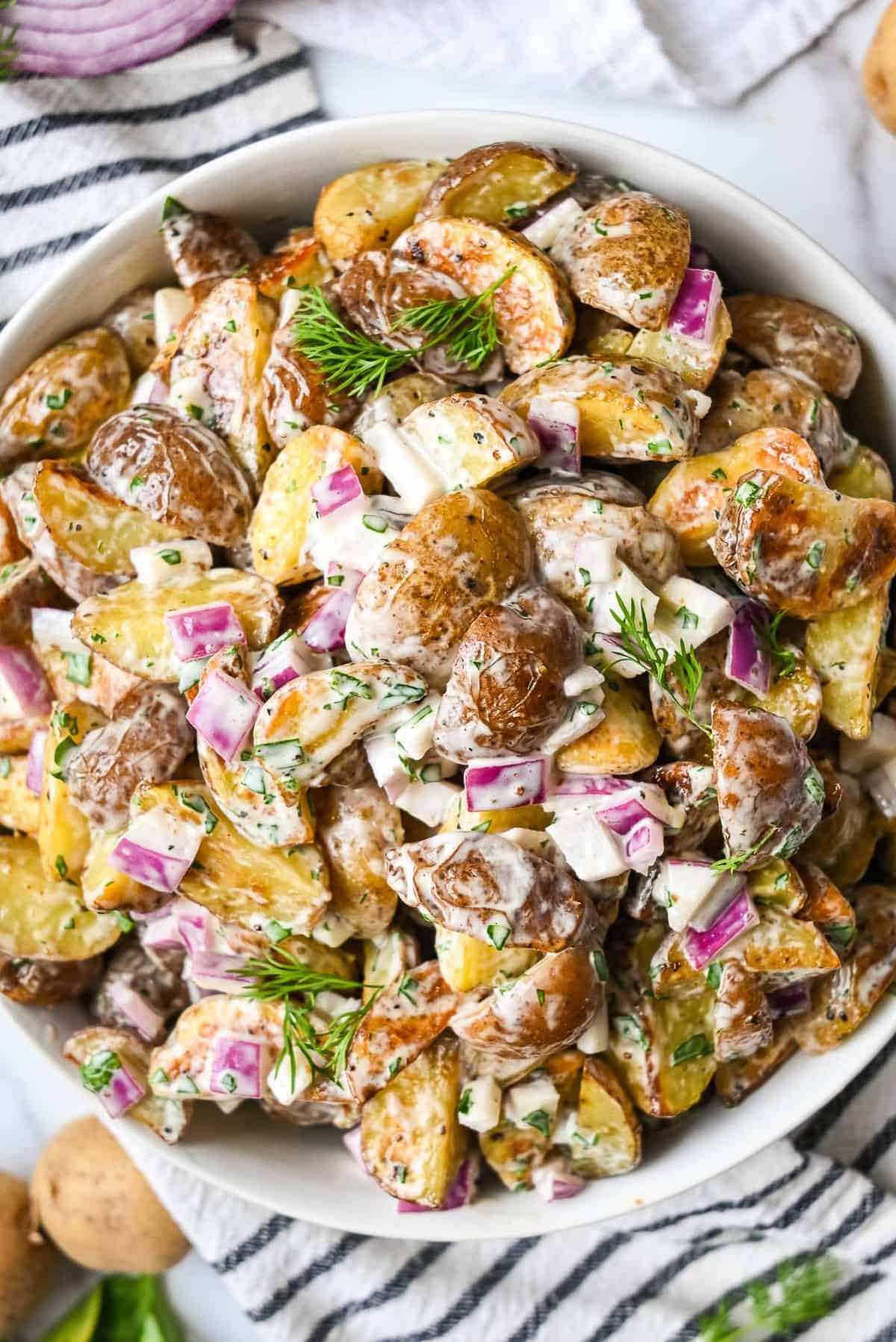 bowl of whole30 potato salad