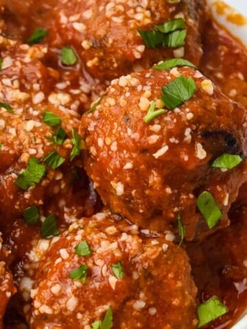 featured image for this recipe of instant pot turkey meatballs.
