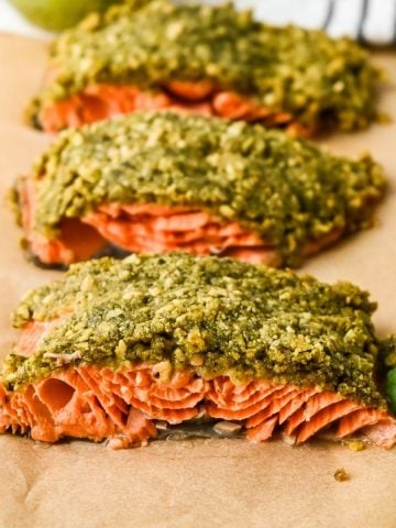 pesto crusted salmon