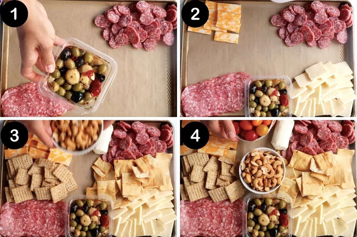 steps for Aldi's Charcuterie Board