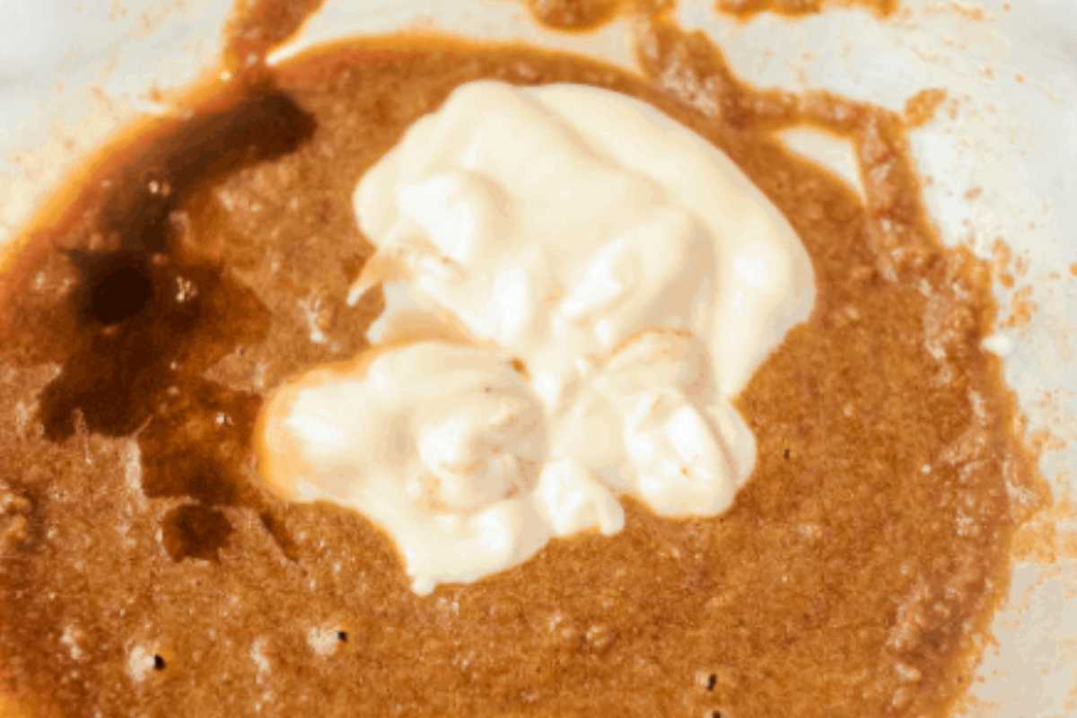 yogurt in banana bread batter.