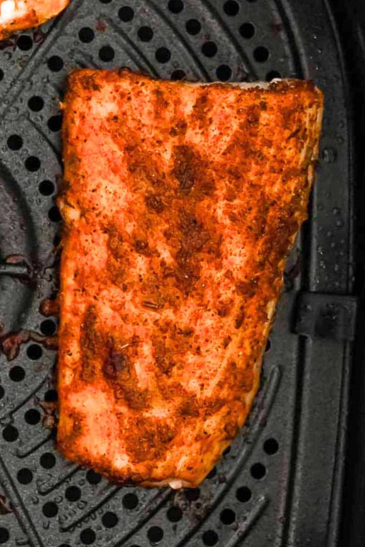 cooked blackened mahi mahi in the air fryer.