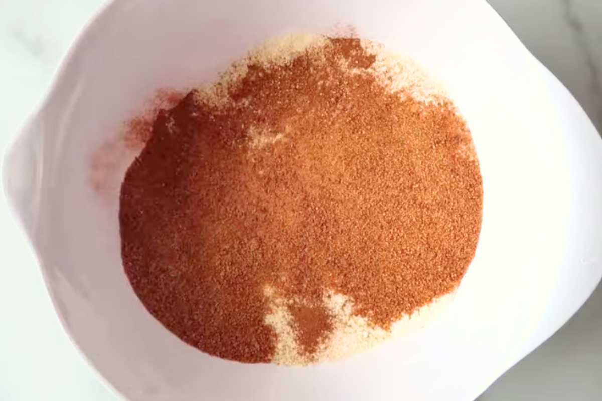 crust ingredients in a white bowl.