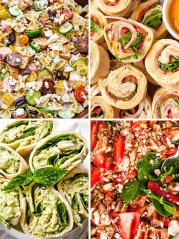collage of four cold lunch ideas featured photo.