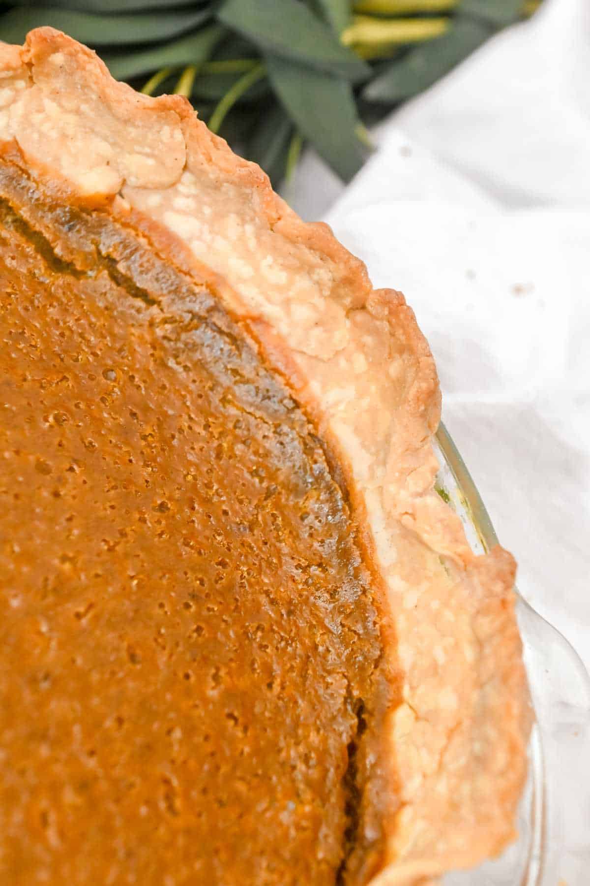 close up of gluten-free pie crust.