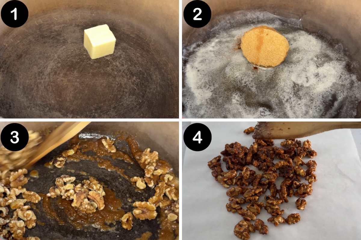 numbered steps for making this Christmas walnuts recipe.